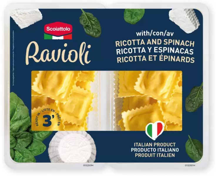 Scoiattolo Ricotta & Spinach Ravioli, 2 x 500g (1kg)